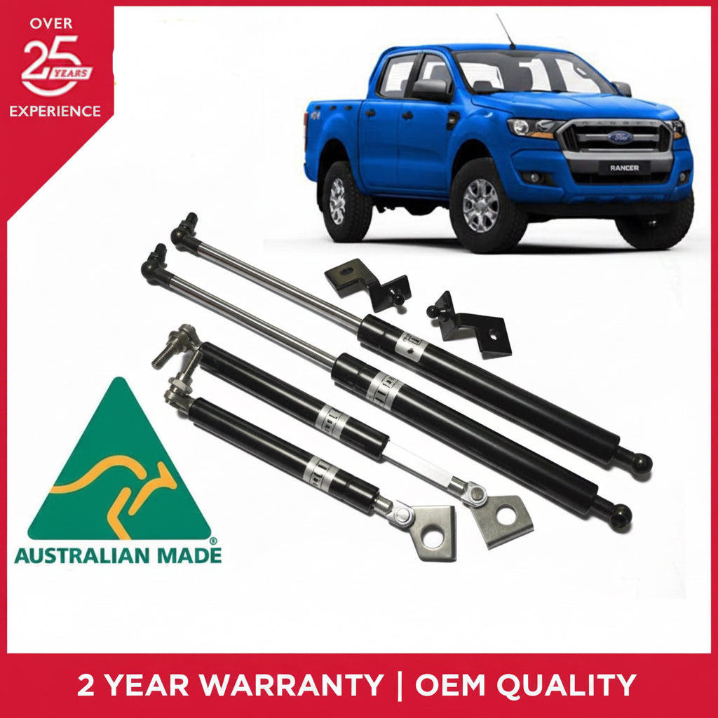Ford PX Ranger MK1 MK2 Bonnet + Tailgate Strut Kits Combo 2012-2018 (Pair)