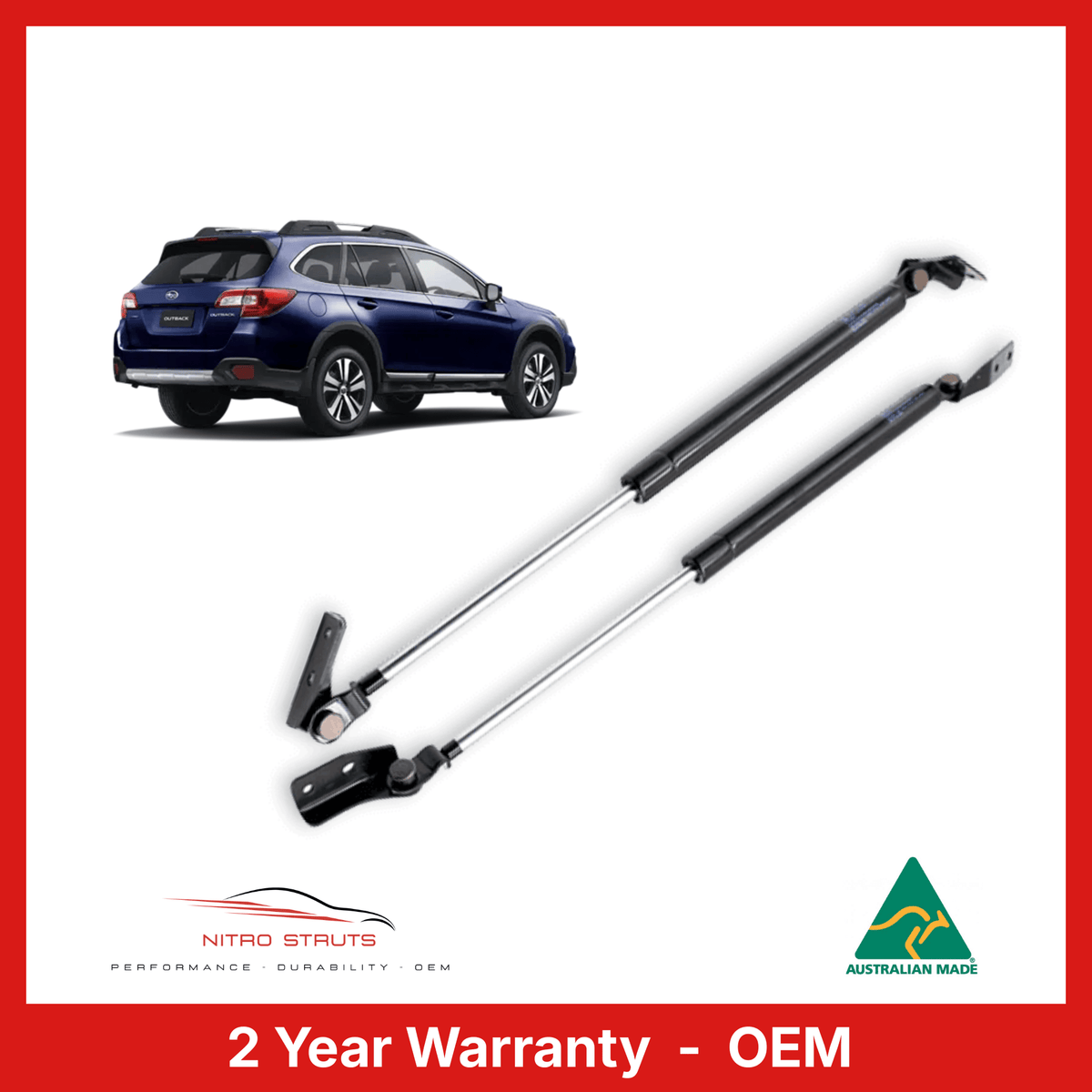 Subaru Outback BR Tailgate Gas Struts 2009-2014 (Pair) — Nitro Struts