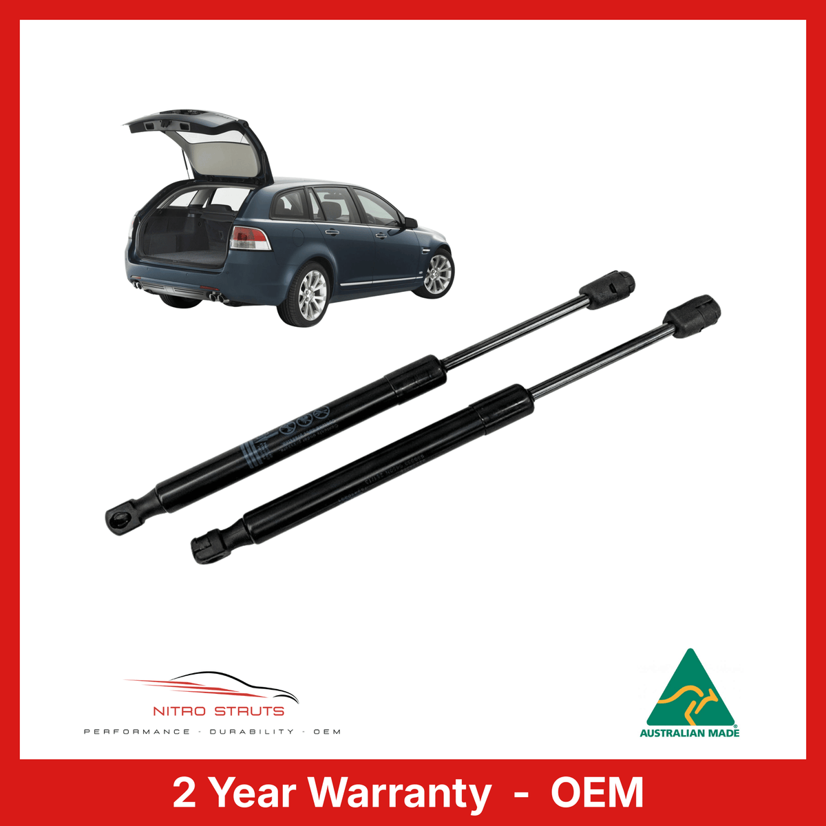 Holden Commodore VE VF Station Wagon Tailgate Boot Gas Struts (Pair) — Nitro Struts