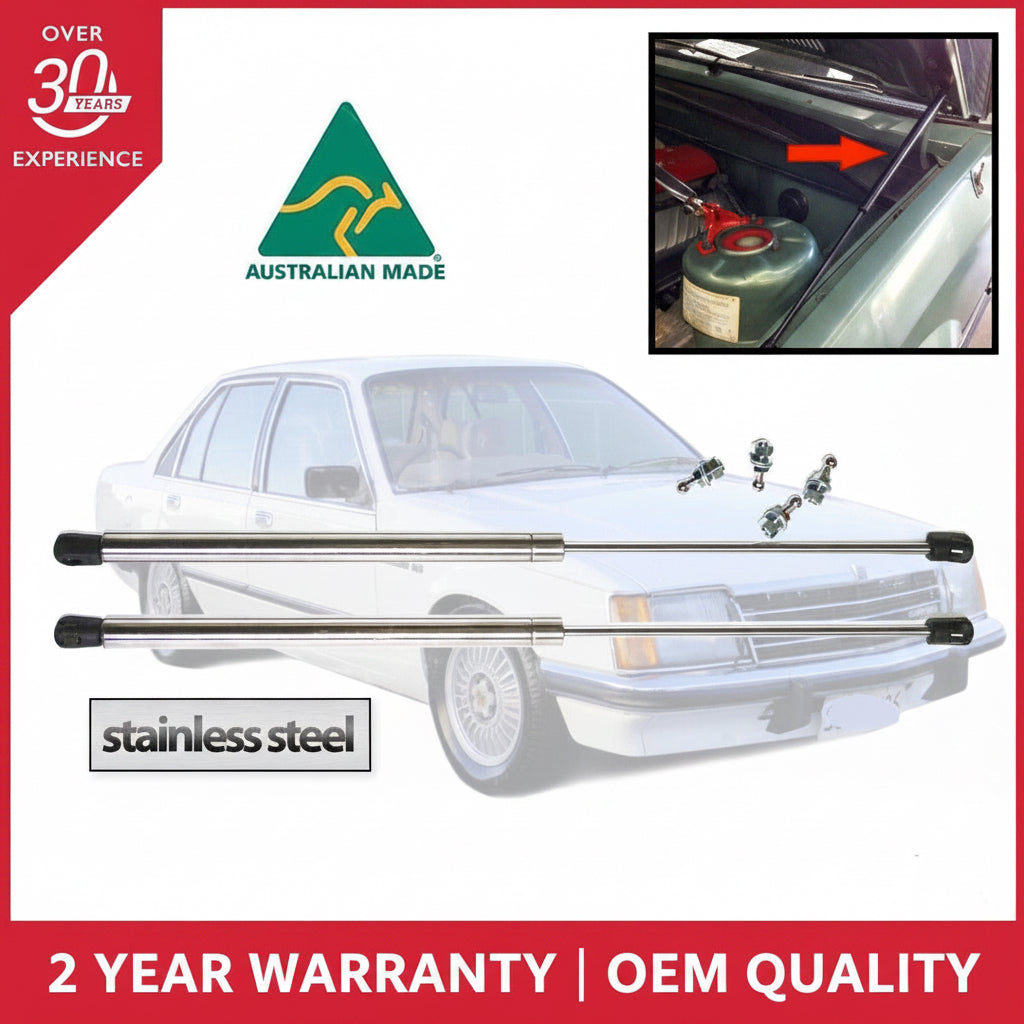 Holden Commodore VB VC VH VK VL Bonnet Stainless Steel Gas Strut Kit (Pair)