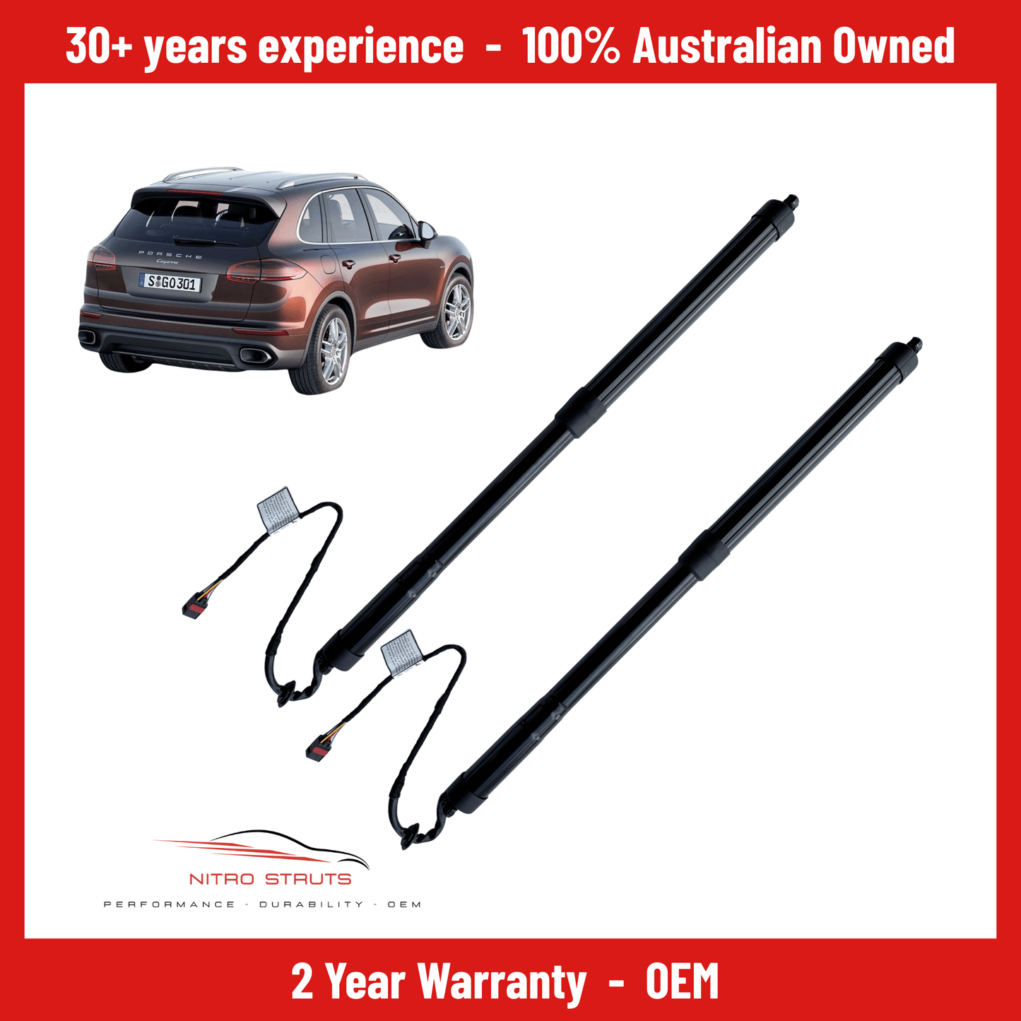 Porsche Cayenne Electric Tailgate Struts 2010–2014 (Pair) — Nitro Struts