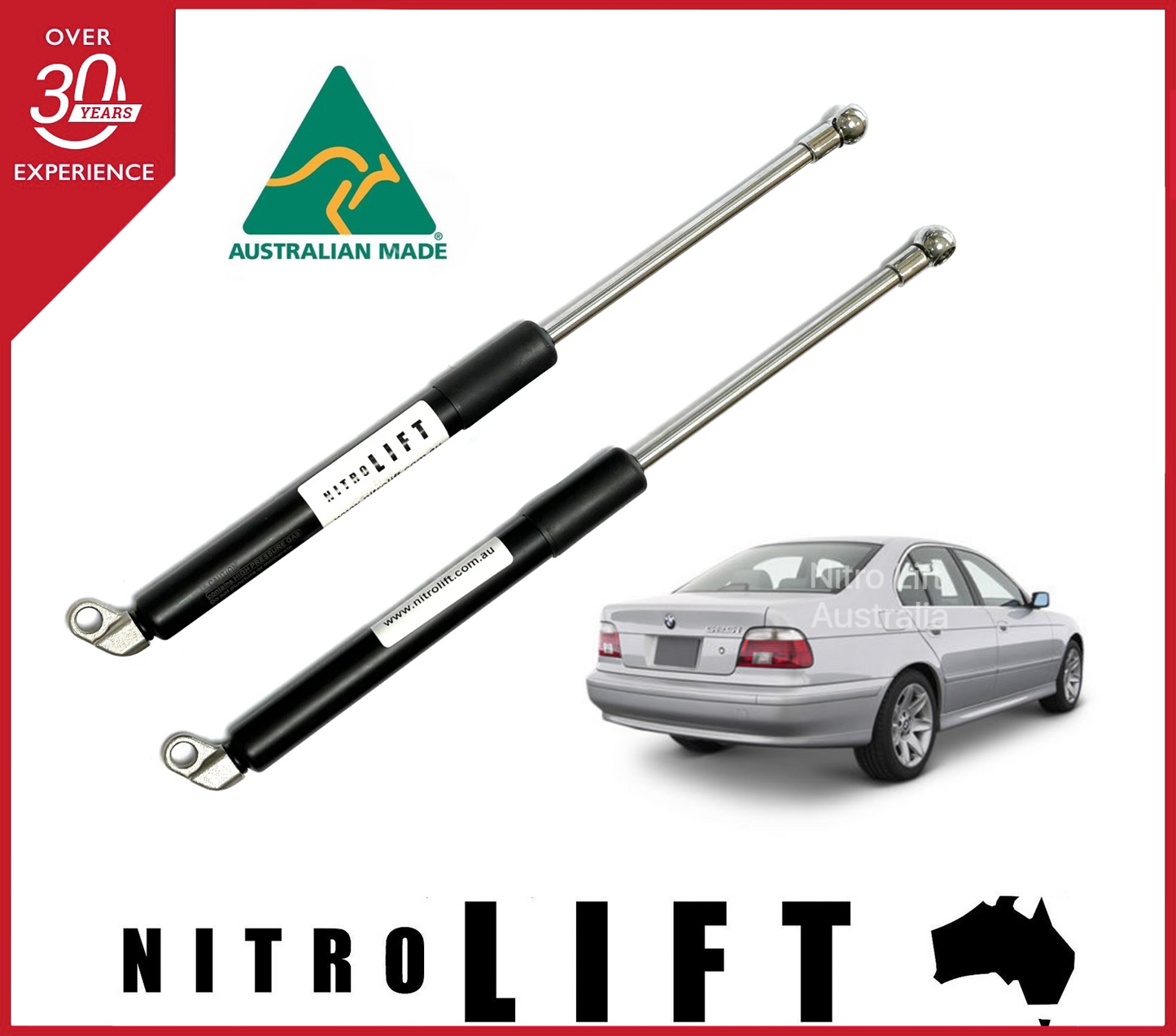 BMW 5 Series E39 Sedan Boot Gas Struts 1995-2003 (Pair)