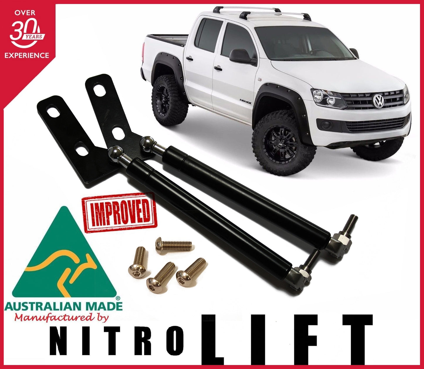 Volkswagen Amarok Rear Tailgate Slow Down Easy Up Strut Kit