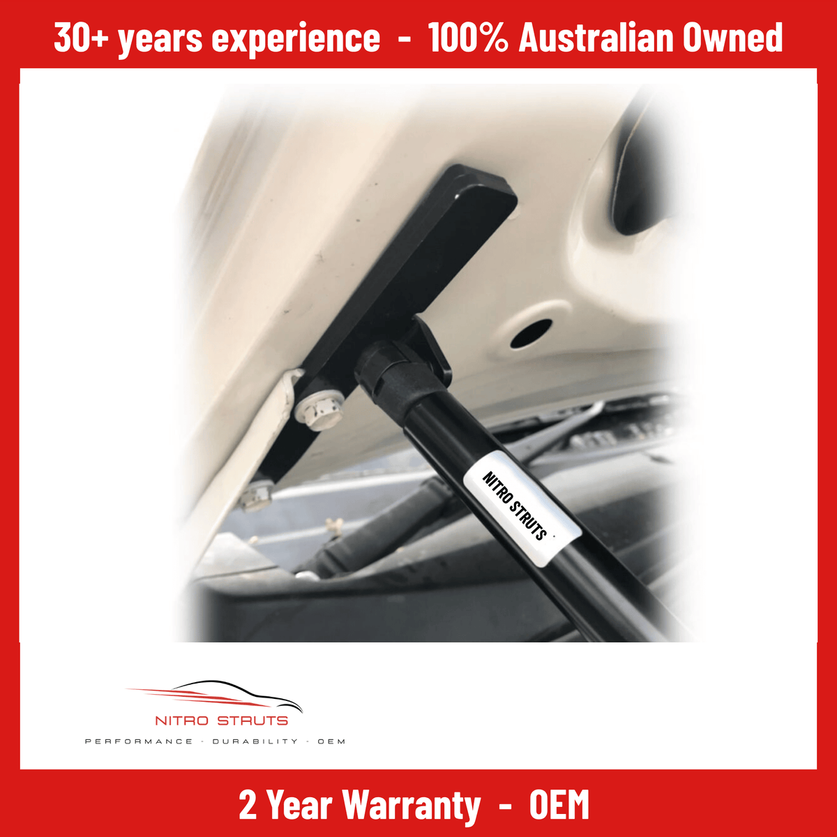 Holden RG Colorado Bonnet Gas Struts Dampers 2012-2018 (Pair) — Nitro Struts