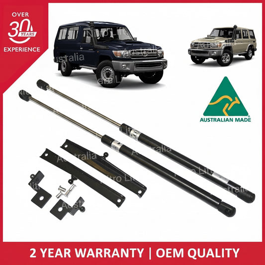 Toyota Landcruiser 70 Series Bonnet Hood Gas Strut Damper Conversion Kit 2007-2019
