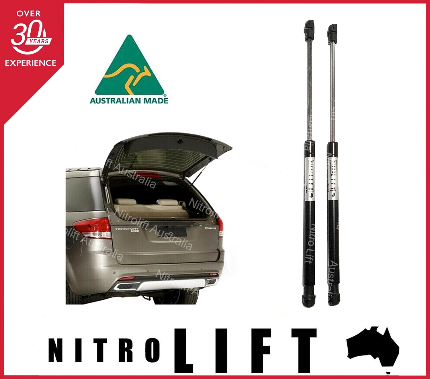 Ford Territory Tailgate Rear Window Glass Door Gas Struts 2004-2016 (Pair)