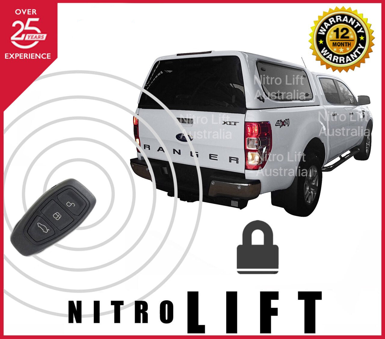 Ford PX Ranger MK1 MK2 Rear Tailgate Remote Central Locking 2012-2018