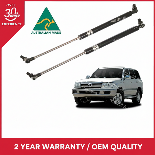 Toyota Landcruiser 100 Series HDJ UZJ Bonnet Gas Struts 1998-2007 (Pair)