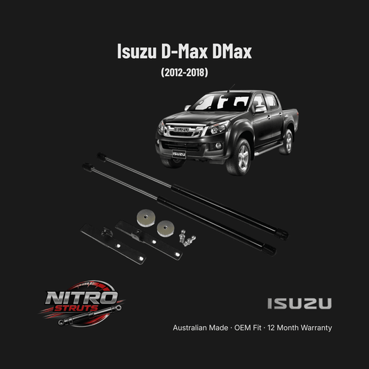 Isuzu D-Max DMax Bonnet Gas Struts Dampers 2012-2018 (Pair) — Nitro Struts